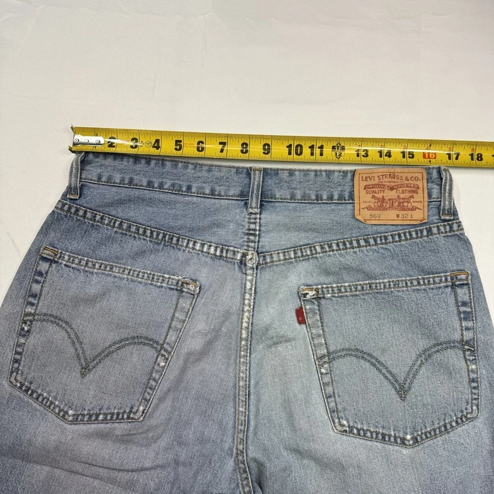 Levi's Jean Shorts‎ Fit 33x11 Jorts Denim 569 Streetwear Y2K VTG Grunge Skater